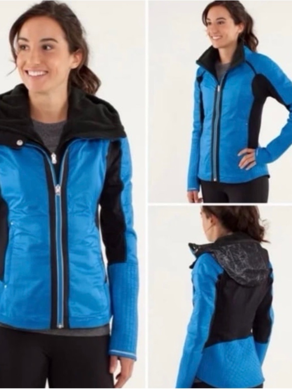 Lululemon Blue & Black Women's Quilted Active Jacket